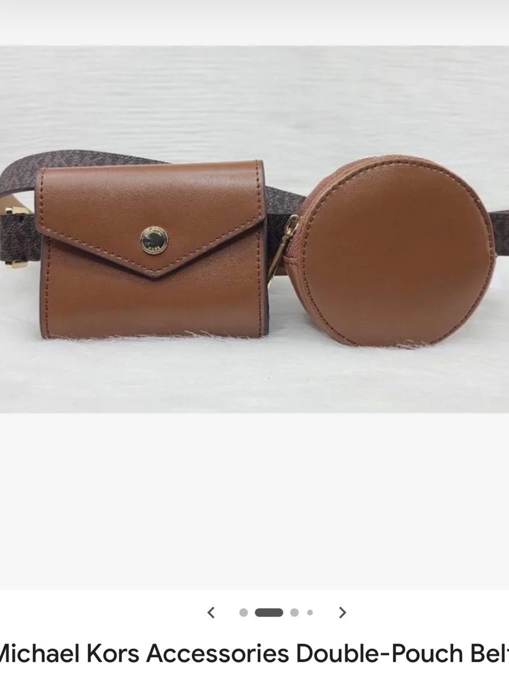 Michael Kors Tan Brown Double Pouch Belt Bag